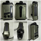 Wind-up Radio - Solar Radio - World Receiver - Portable Radio - Flashlight with Dynamo - Powerbank Function - Camping Radio - Outdoor Gadgets - Rechargeable Flashlight - USB Charger - FM AM Receiver - Hiking - Green - 1 Piece
