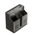 Knife Block Without Drilling - Cutlery Holder - Kitchen Organizer Countertop - Universal Knife Holder - Kitchen Utensil Holder - Spoon Holder - Wall Rack Kitchen - Cutlery Drainer - Cutlery Tray - Standing or Hanging - Storage System - Dark Gray - 1 Piece