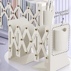 Bookend - Desk Organizer - Book Rack - Book Stand - Book Holder - Office - School Supplies - Magazine Rack - Desk Accessories - Metal Bookends - Office Supplies - Extendable - White - 1 Piece