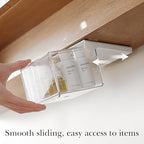 Makeup organizer - Organizer - Storage basket - Storage box - Mirror cabinet - Cable organizer - Chest of drawers - Makeup storage basket - Cosmetics organizer - Bathroom cabinet - Bathroom furniture - Transparent white - 2 pieces