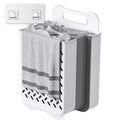 Laundry Basket - Folding Laundry Basket - Wall Shelf - Bath Shelf - Bathroom Rack - Storage Rack - Storage Basket - Organizer - Foldable Silicone Laundry Basket - Bathroom Furniture - Bathroom - Toilet - Black - 1 Piece