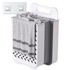 Laundry Basket - Folding Laundry Basket - Wall Shelf - Bath Shelf - Bathroom Rack - Storage Rack - Storage Basket - Organizer - Foldable Silicone Laundry Basket - Bathroom Furniture - Bathroom - Toilet - Black - 1 Piece