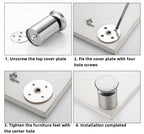Table legs - bathroom cabinet legs - bathroom furniture legs - desk legs - shoe cabinet legs - wardrobe legs - TV cabinet legs - cabinet legs - wardrobe legs - bookcase legs - dressing table - dining table - footstool - stainless steel - 4 pieces