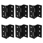 Hinges - Triple hinges - Cabinets - Kitchen cabinet - Wardrobe - Wooden cabinet - Door stopper - Cabinet - Trash can - Wardrobe - Suitcase hand luggage - Suitcase - Iron - Black - 6 pieces
