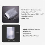 Sink Filter Bags - Sink Strainer - Sink Filter - Disposables - Sink Organizer - Anti-Clogging - Kitchen Accessories - Drain Strainer - White - 200 Pieces
