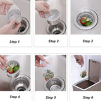Sink Filter Bags - Sink Strainer - Sink Filter - Disposables - Sink Organizer - Anti-Clogging - Kitchen Accessories - Drain Strainer - White - 200 Pieces