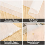 Clothing Storage Bags - Travel Organizer - Suitcase Organizer - Resealable Bags - Packing Bags - Garment Bags - Waterproof - Dust-Free - Holiday Items - Travel Bag Accessories - 5 Sizes - Translucent - 100 Pieces