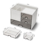 Desk organizer - Pen tray - Desk accessories - Drawer cabinet - School supplies - Office supplies - Storage box with drawers - Pen holders - Desk organizer - Storage system - Storage - white - 1 piece