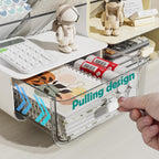 Make-up organizer - Desk organizer - Bathroom organizer - Cosmetics organizer - Office supplies - Chest of drawers - Brush holder - Pen tray - Bathroom accessories - Storage system - Storage box - White - 1 piece