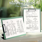 Clipboard A4 - Writing Folder - Foldable Clipboard - Desk Accessories - Morandi Colors - Office Supplies - Document Folder - A4 Folder - Pastel Colors - Writing Pad Holder - Briefcase - Nursing - Administration - Warehouse - Sturdy Plastic - 6 pieces