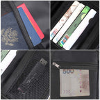 Document Organizer - Storage Bag with Combination Lock - Travel Folder - Documents - Passport Holder - Office Supplies - Security Bag - Water-Repellent - Tablet Storage - Administration - Holiday Accessories - Briefcase - Black - 1 Piece