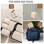 Packing Cubes - Suitcase Organizers - Travel Organizer Set - Luggage Organizer - Clothes Storage - Space Saving - Holiday Accessories - Shoe Bag - Laundry Bag - Backpacking - Travel Bag - Water-Repellent - Beige - 6 Pieces