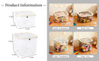 Makeup Organizer - Storage Box with Lid - Jewelry Box - Bathroom Accessories - Cosmetics Storage - Hair Accessories - Storage Box - Storage Containers - Toilet Organizer - Acrylic - Transparent - Set of 2