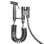 Bidet Sprayer - Hand Shower Toilet - Shattaf - WC Shower - Toilet Sprayer - Hand Bidet - Bidet Faucet - Intimate Hygiene - Stainless Steel - Bathroom Accessories - Complete Set with Hose - Including Adapter 1/2 to 3/8 - Gray - 1 Piece