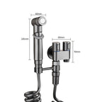 Bidet Sprayer - Hand Shower Toilet - Shattaf - WC Shower - Toilet Sprayer - Hand Bidet - Bidet Faucet - Intimate Hygiene - Stainless Steel - Bathroom Accessories - Complete Set with Hose - Including Adapter 1/2 to 3/8 - Gray - 1 Piece