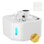 Cat Drinking Fountain - Water Fountain - Dog Drinking Bowl - Automatic Drinking Bowl - Cat Fountain - Dog Fountain - Water Dispenser - Whisper-Quiet - Includes 8 Filters - LED Lighting - Water Bowl - Pet Accessories - 2.8 Liters - Black - 1 Piece