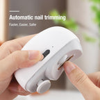 Electric nail clipper - Automatic nail trimmer - Manicure set - Nail care - Electric nail file - Rechargeable - Nail scissors - Hand care - Nail polishing - Nail styling - Cordless - White - 1 Piece