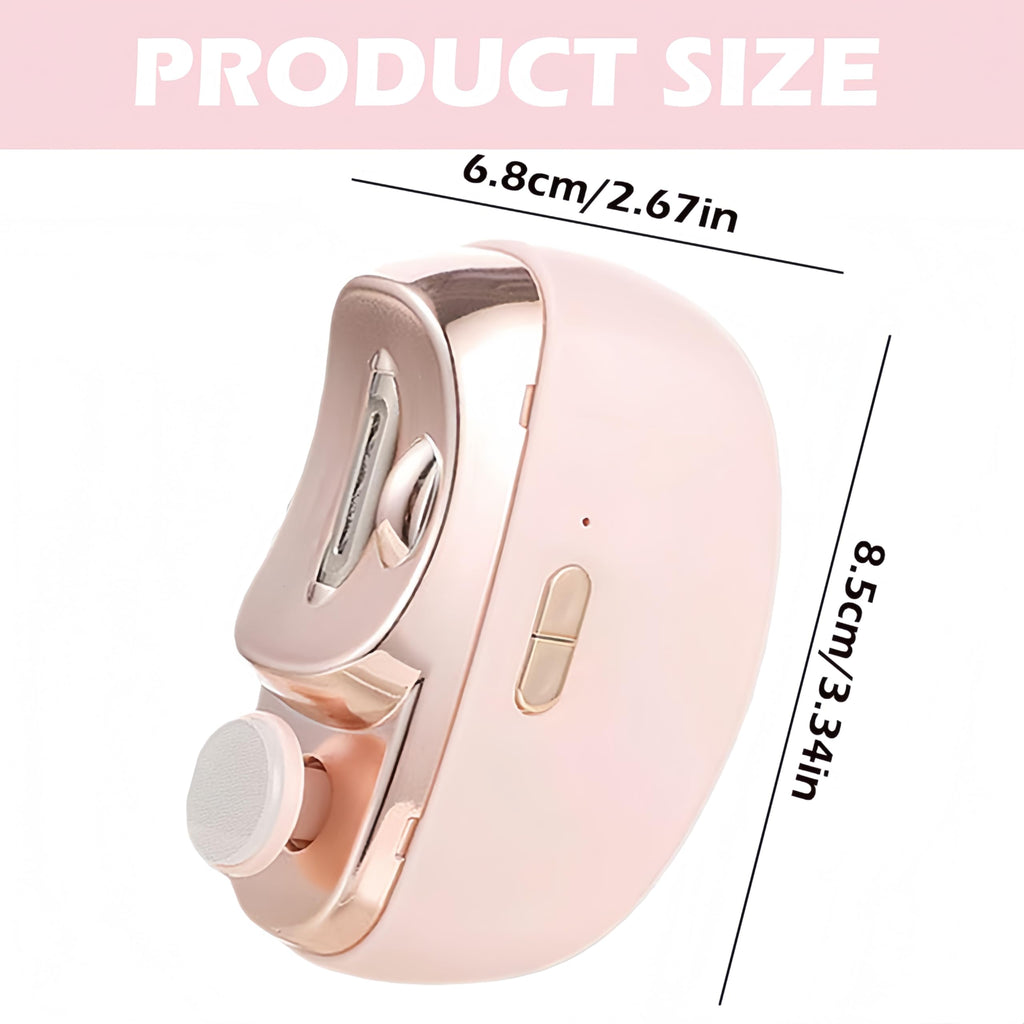Electric Nail Clipper - Automatic Nail Trimmer - Manicure Set - Nail Care - Electric Nail File - Rechargeable - Nail Scissors - Hand Care - Nail Polishing - Nail Styling - Cordless - Purple - 1 Piece