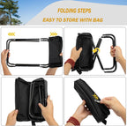 Camping Chair - Folding Chair - Fishing Chair - Camping Stool - Foldable Chair - Festival Chair - Folding Stool - Beach Chair - Hiking Stool - Outdoor - Picnic - Travel Chair - Lightweight - Portable - Foldable - With Storage Bag - Black - 1 Piece