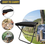 Camping Chair - Folding Chair - Fishing Chair - Camping Stool - Foldable Chair - Festival Chair - Folding Stool - Beach Chair - Hiking Stool - Outdoor - Picnic - Travel Chair - Lightweight - Portable - Foldable - With Storage Bag - Black - 1 Piece