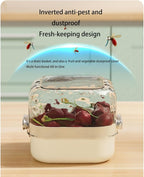 Colander - Kitchen Colander - Sieve - Fruit Basket - Vegetable Basket - Draining Set - Washing Colander - Double Layered - With Bowl - Kitchen Organization - Fruits and Vegetables - Pasta and Rice - Stackable - Multifunctional - 3 Sizes - Milky White - 6