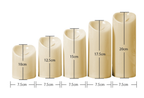 LED Candles - Pillar Candles - Indoor Mood Lighting - Flameless Candles - Candle Set - Electric Candles - Home Accessories - Table Decoration - Christmas Lights - LED Lights - Living Room Decoration - White - 5 Pieces