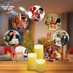 LED Candles - Pillar Candles - Indoor Mood Lighting - Flameless Candles - Candle Set - Electric Candles - Home Accessories - Table Decoration - Christmas Lights - LED Lights - Living Room Decoration - White - 5 Pieces