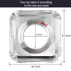 Gas stove protectors - Gas burner protectors - Aluminum foil gas stove - Gas stove foil - Kitchen accessories - Protective film - Extra thick - Universal - Cut to size - Square - Silver - 50 pieces