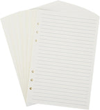 Notebook Refill A5 - Ring Binder Paper 6 Holes - Agenda Refill - Bullet Journal Paper - Refillable Notepad - Writing Paper - Planner Inserts - Office Supplies - School Supplies - Study Notes -Lined Paper - White - [??] Pieces