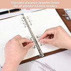 Notebook Refill A5 - Ring Binder Paper 6 Holes - Agenda Refill - Bullet Journal Paper - Refillable Notepad - Writing Paper - Planner Inserts - Office Supplies - School Supplies - Study Notes -Lined Paper - White - [??] Pieces
