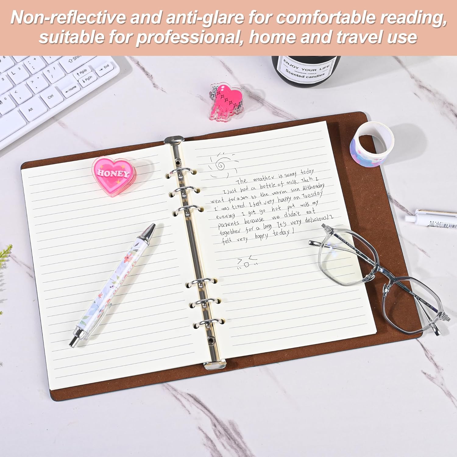 Notebook Refill A5 - Ring Binder Paper 6 Holes - Agenda Refill - Bullet Journal Paper - Refillable Notepad - Writing Paper - Planner Inserts - Office Supplies - School Supplies - Study Notes -Lined Paper - White - [??] Pieces