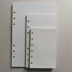 Notebook Refill A5 - Ring Binder Paper 6 Holes - Agenda Refill - Bullet Journal Paper - Refillable Notepad - Writing Paper - Planner Inserts - Office Supplies - School Supplies - Study Notes -Lined Paper - White - [??] Pieces