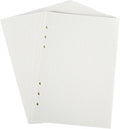 Notebook Refill A5 - Ring Binder Paper 6 Holes - Agenda Refill - Bullet Journal Paper - Refillable Notepad - Writing Paper - Planner Inserts - Office Supplies - School Supplies - Drawing and Sketching -Dotted Dots - White - 5 Pieces