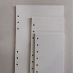 Notebook Refill A5 - Ring Binder Paper 6 Holes - Agenda Refill - Bullet Journal Paper - Refillable Notepad - Writing Paper - Planner Inserts - Office Supplies - School Supplies - Drawing and Sketching -Dotted Dots - White - 5 Pieces