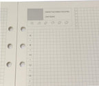Notebook Refill A5 - Ring Binder Paper 6 Holes - Agenda Refill - Bullet Journal Paper - Refillable Notepad - Writing Paper - Planner Inserts - Office Supplies - School Supplies - Calendar Overview -Weekly planner agenda - white - pack of 5