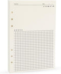 Notebook Refill A5 - Ring Binder Paper 6 Holes - Agenda Refill - Bullet Journal Paper - Refillable Notepad - Writing Paper - Planner Inserts - Office Supplies - School Supplies - Review Page -Favorites List - White - 5 Pieces