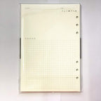 Notebook Refill A5 - Ring Binder Paper 6 Holes - Agenda Refill - Bullet Journal Paper - Refillable Notepad - Writing Paper - Planner Inserts - Office Supplies - School Supplies - Review Page -Favorites List - White - 5 Pieces