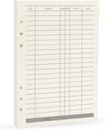 Notebook Refill A5 - Ring Binder Paper 6 Holes - Agenda Refill - Bullet Journal Paper - Refillable Notepad - Writing Paper - Planner Inserts - Office Supplies - School Supplies - Keeping Track of Finances -Budget Planner - White - 5 Pieces