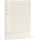 Notebook Refill A5 - Ring Binder Paper 6 Holes - Agenda Refill - Bullet Journal Paper - Refillable Notepad - Writing Paper - Planner Inserts - Office Supplies - School Supplies - Summary Making -Cornell Method - White - 5 Pieces