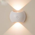 Indoor Wall Lamp - Night Light with Motion Sensor - Wireless LED Wall Light - Rechargeable Wall Lamp - Stair Lighting - Closet Lighting - Bedroom Lamp - USB Rechargeable - Magnetic - Warm White Light - White - 1 Piece