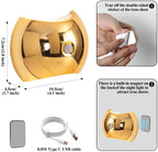 Indoor Wall Lamp - Night Light with Motion Sensor - Wireless LED Wall Light - Rechargeable Wall Lamp - Stair Lighting - Closet Lighting - Bedroom Lamp - USB Rechargeable - Magnetic -Warm White Light - Black - 1 Piece