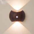 Indoor Wall Lamp - Night Light with Motion Sensor - Wireless LED Wall Light - Rechargeable Wall Lamp - Stair Lighting - Closet Lighting - Bedroom Lamp - USB Rechargeable - Magnetic -Warm White Light - Dark Wood - 1 Piece