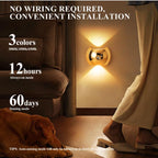 Indoor Wall Lamp - Night Light with Motion Sensor - Wireless LED Wall Light - Rechargeable Wall Lamp - Stair Lighting - Closet Lighting - Bedroom Lamp - USB Rechargeable - Magnetic -Warm White Light - Dark Wood - 1 Piece