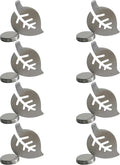 Tablecloth clips - Tablecloth weights - Magnetic clips - Tablecloth holder - Garden accessories - Picnic accessories - Windstopper tablecloth - Table accessories - Outdoor dining - Magnetic weight - Leaf design - Silver - 8 pieces
