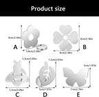 Tablecloth clips - Tablecloth weights - Magnetic clips - Tablecloth holder - Garden accessories - Picnic accessories - Windstopper tablecloth - Table accessories - Outdoor dining - Magnetic weight - Leaf design - Silver - 8 pieces