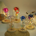 White & Silver Butterfly Flower Lamp - Decorative LED Table Lamp for Home Ambiance