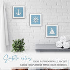 Nautical Theme Bathroom Sign - Decorative Hanging Plaque for Bathroom