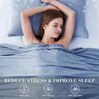 Sky Blue Blanket - 150x200cm Soft Warm Throw for Beds, Sofas & Living Spaces