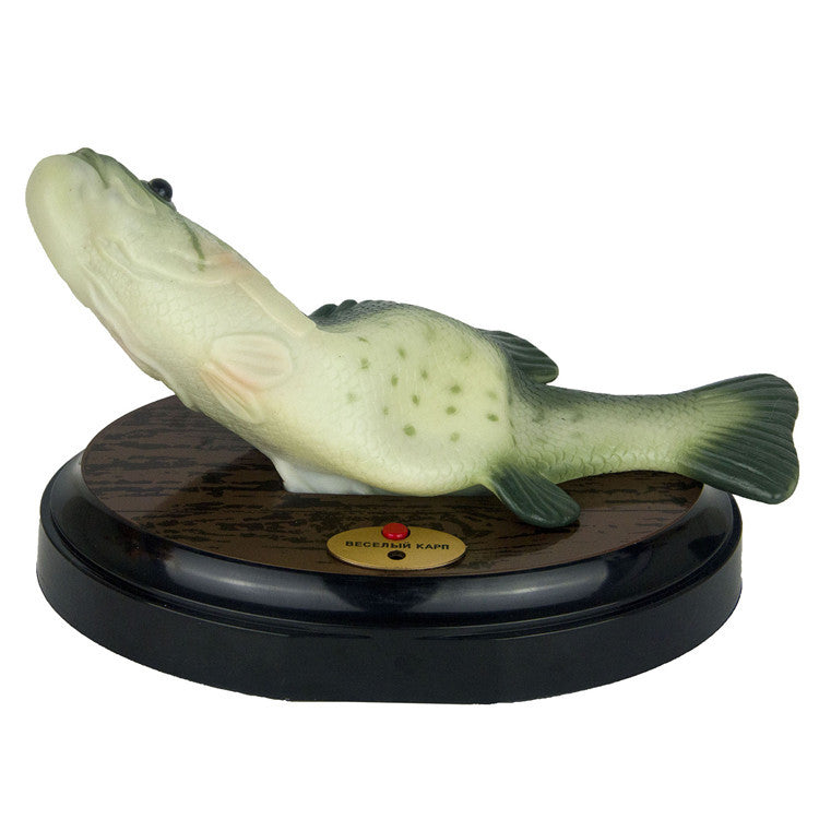 Singing Fish Decoration - Green with Square Base