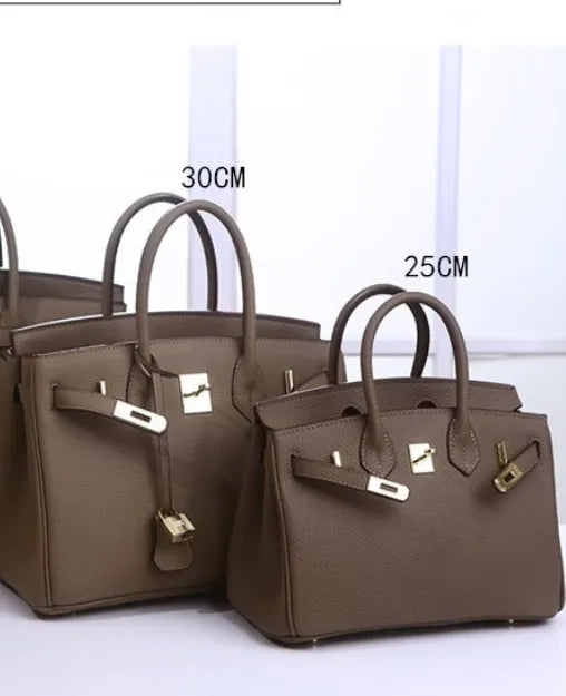2025- Euro-american Elegant Crocodile Leather  Handbag Bag - Birkin 25,violet ,palladium Hardware